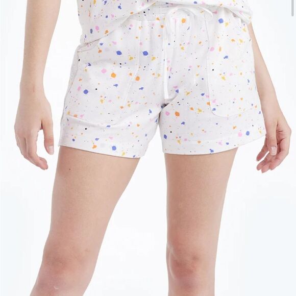 Summersalt The Softest French Terry Lounge Shorts Paint Splatter NWT S - Picture 1 of 5